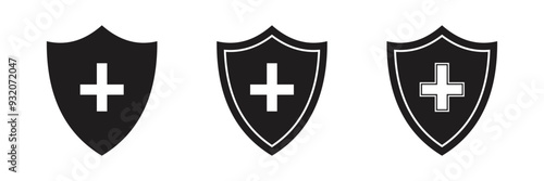 Shield with cross icon