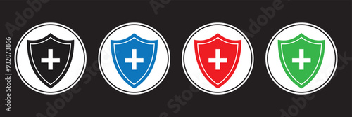 Shield with cross icon