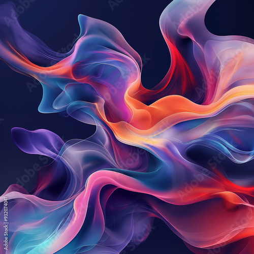 Wallpaper Mural Degradados Líquidos Dinámicos en Ilustración Torontodigital.ca