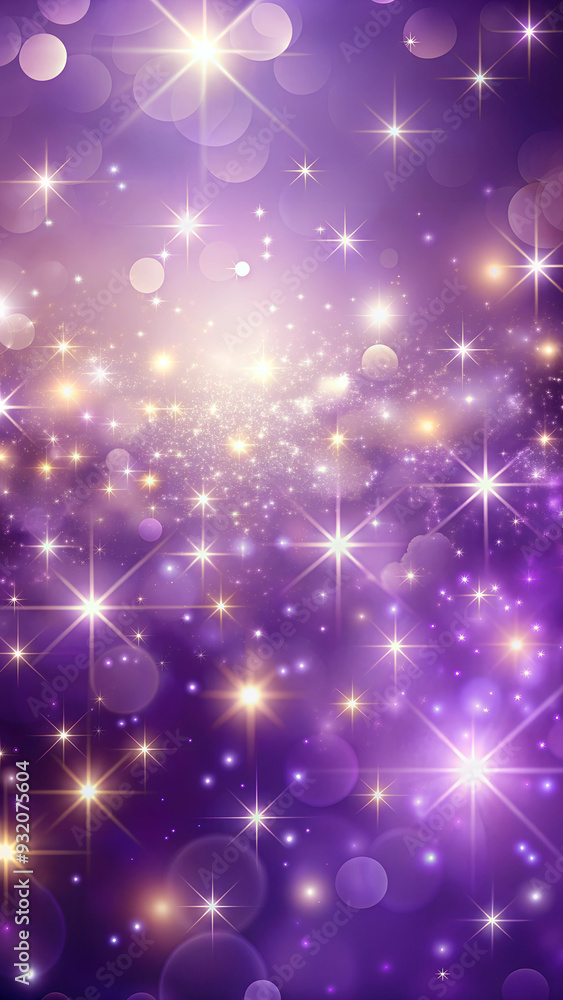 Purple glitter background with twinkling stars and bokeh for christmas and new year. Festive sparkling texture Purple glitter background with twinkling stars and bokeh for christmas and new year. Festive sparkling texture