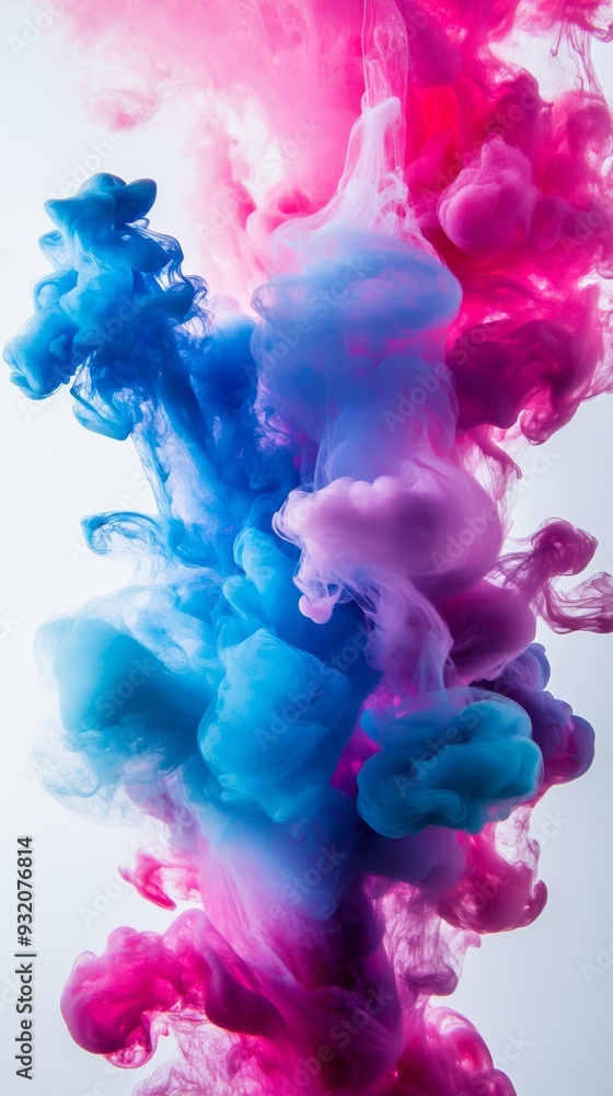 Colorful ink in water creating abstract shapes Colorful ink in water creating abstract shapes