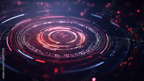 Wallpaper Mural sleek futuristic tech interface with glowing Torontodigital.ca