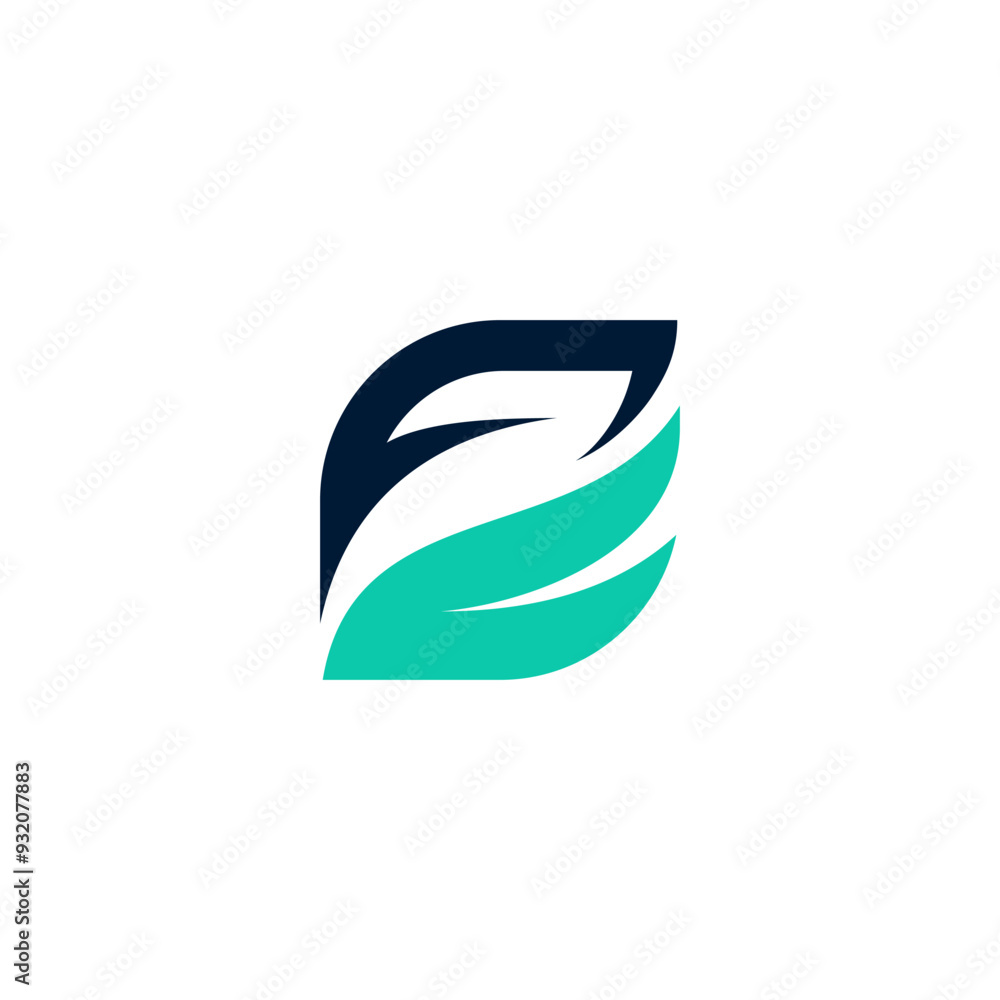 F letter logo,with leaf shape design, vector flat editable F letter logo,with leaf shape design, vector flat editable