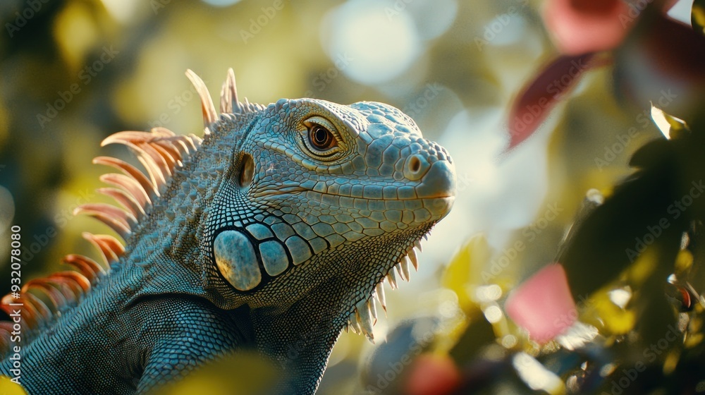 Fototapeta premium Close-up of a Green Iguana