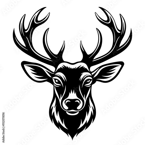 caribou head logo vector illustration