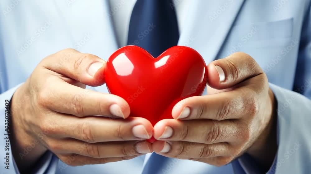 A compassionate moment as a healthcare professional holds a bright red heart, symbolizing dedication to health and wellness within the community A compassionate moment as a healthcare professional holds a bright red heart, symbolizing dedication to health and wellness within the community
