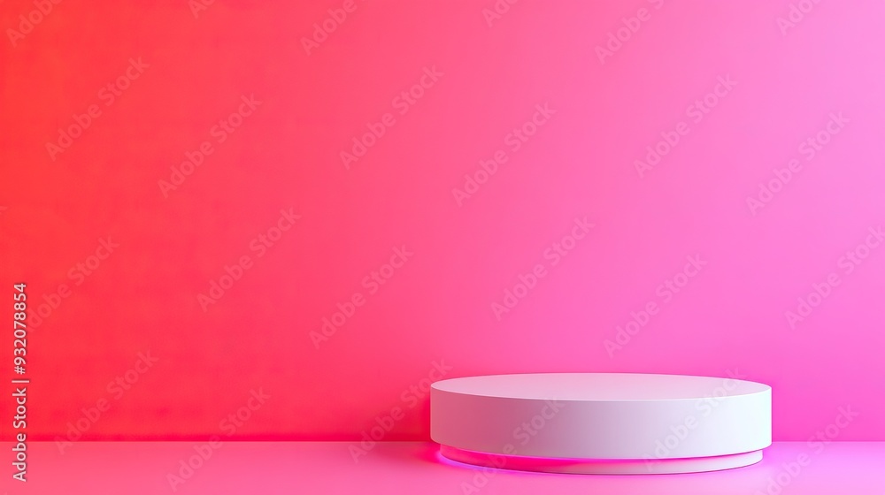A minimalist display podium against a vibrant pink wall, perfect for showcasing products or creative presentations. A minimalist display podium against a vibrant pink wall, perfect for showcasing products or creative presentations.
