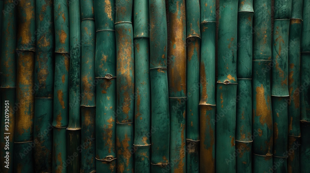 Wall Of Bamboo Trunks. Illustration On The Theme Of Ecology And Environment, Plants And Materials. Generative AI Wall Of Bamboo Trunks. Illustration On The Theme Of Ecology And Environment, Plants And Materials. Generative AI