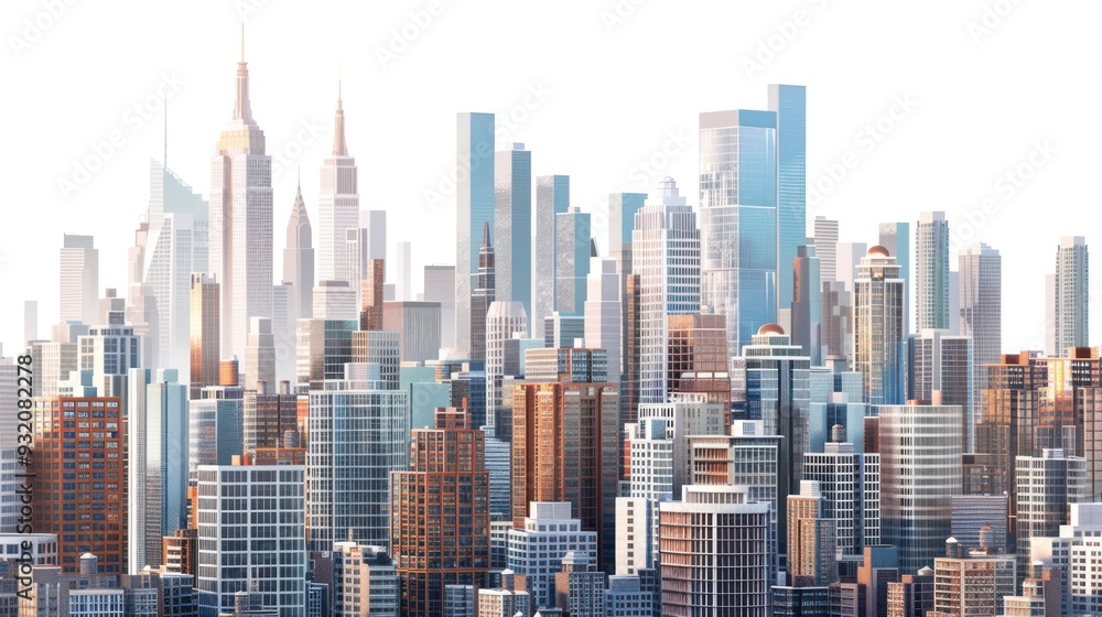 Naklejka premium Modern Skyscraper Cityscape