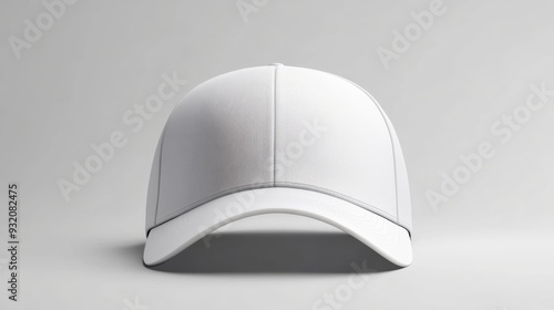 Mock up Plain brown baseball cap, white background