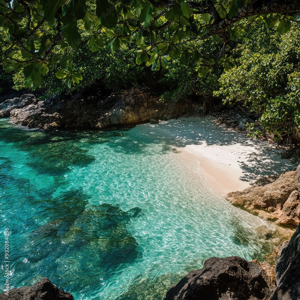 Naklejka premium tropical island in the sea