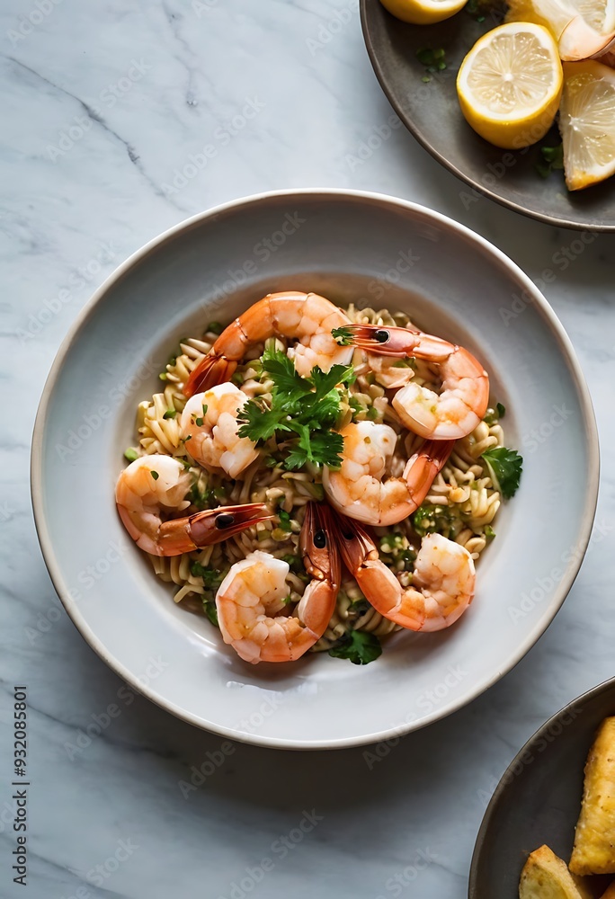 healthy seafood fried or cooked Shrimps