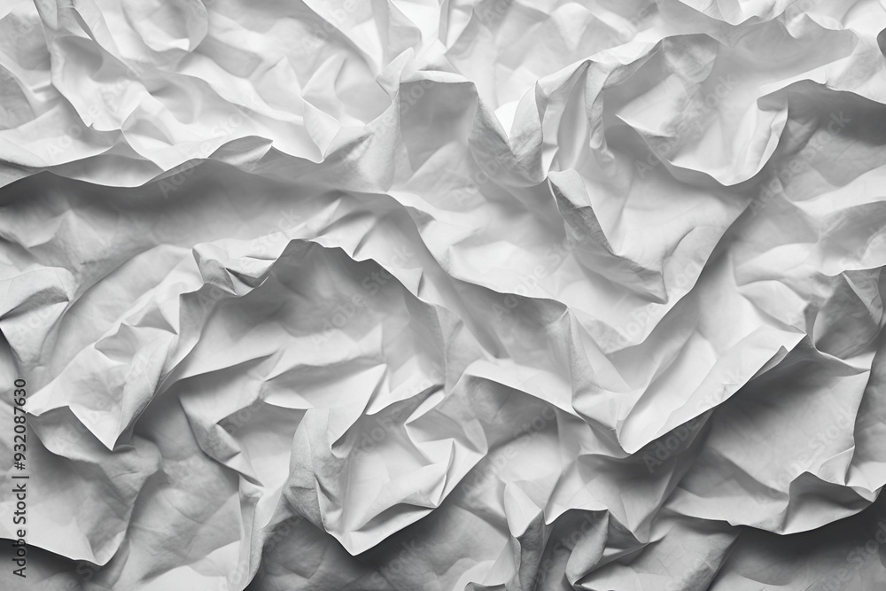 Crumpled White Paper Texture for Abstract Background Design Crumpled White Paper Texture for Abstract Background Design