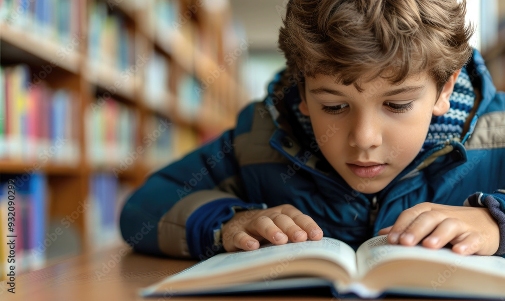 14-Year-Old Boy Reading in the Library: A Study of Youthful Curiosity and Learning 14-Year-Old Boy Reading in the Library: A Study of Youthful Curiosity and Learning