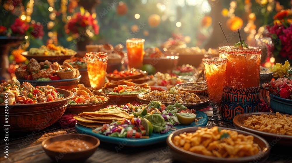 Fiesta Feast: A Table Laden with Mexican Delights Fiesta Feast: A Table Laden with Mexican Delights