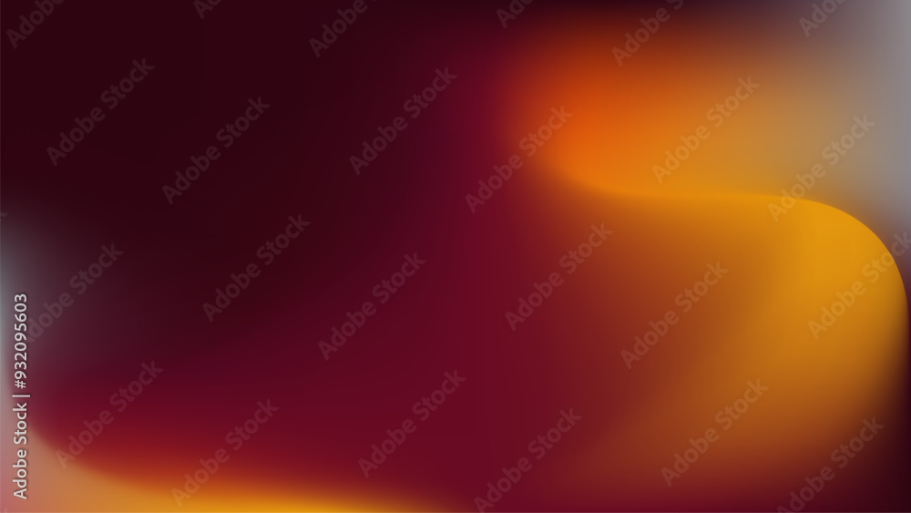 Abstract gradient background with smooth curves in dark red, orange, and yellow tones Abstract gradient background with smooth curves in dark red, orange, and yellow tones