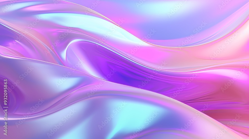 Abstract Iridescent Background: Fluid Holographic Design Abstract Iridescent Background: Fluid Holographic Design