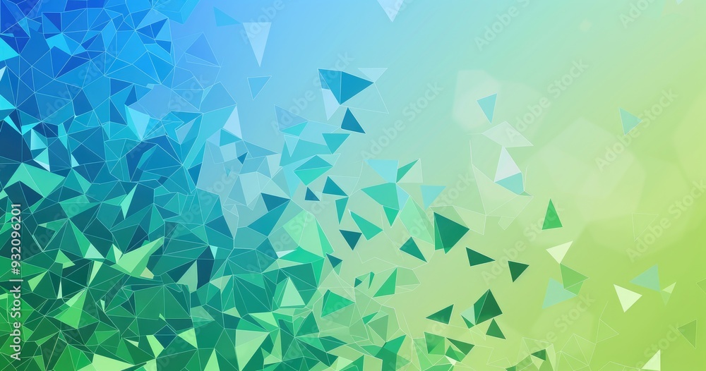 A vibrant abstract design featuring a gradient of blue and green triangular shapes, creating a dynamic visual effect. A vibrant abstract design featuring a gradient of blue and green triangular shapes, creating a dynamic visual effect.