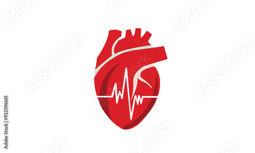 heart medical vector illustration isolated on white background