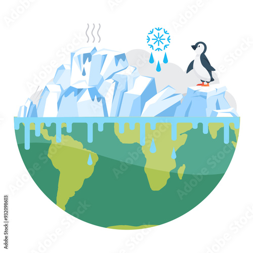 Hot weather vector illustration. Natures thermostat adjusts, signaling unfolding chapters hot weather concepts evolving narrative High temperatures knit quilt warmth, snug blanket envelops earth