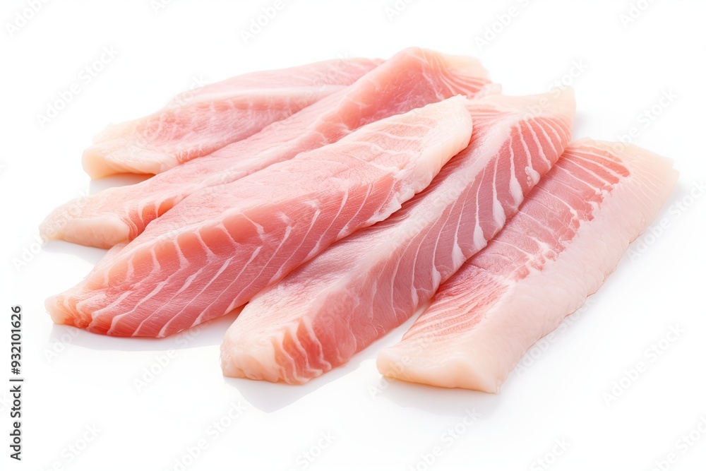 Fillets of snapper isolated on white background Fillets of snapper isolated on white background