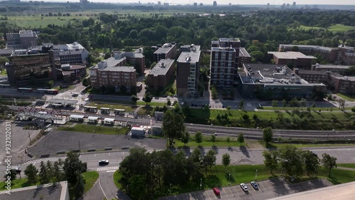 Carleton dorms aerial view of campus photo