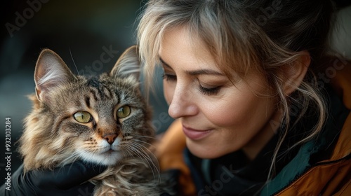 Woman and Her Cat