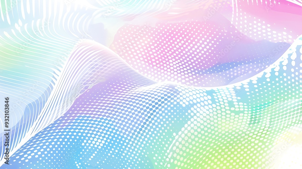 Obraz premium Abstract Swirling Pattern with Halftone Dots