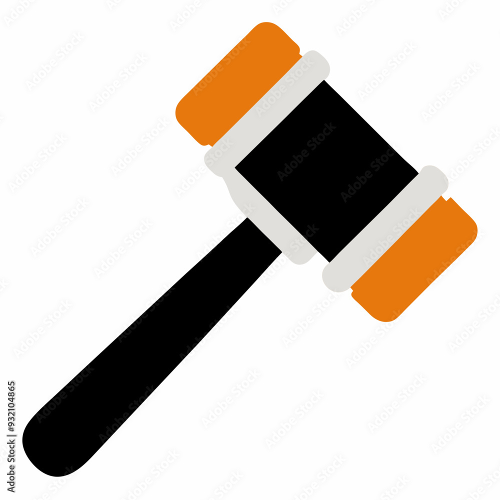 Vector Design Referee's Gavel on a White Background art vector illustration Vector Design Referee's Gavel on a White Background art vector illustration