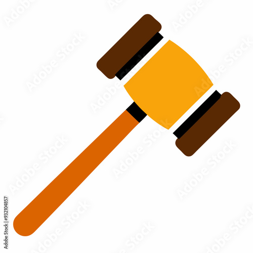 Vector Design Referee's Gavel on a White Background art vector illustration