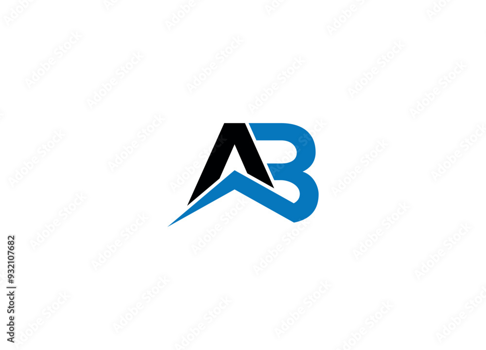 AB logo design vector icon template with white background AB logo design vector icon template with white background