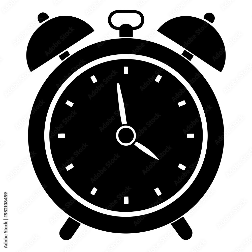Retro alarm timepiece vector illustration.
Retro alarm timepiece vector illustration.