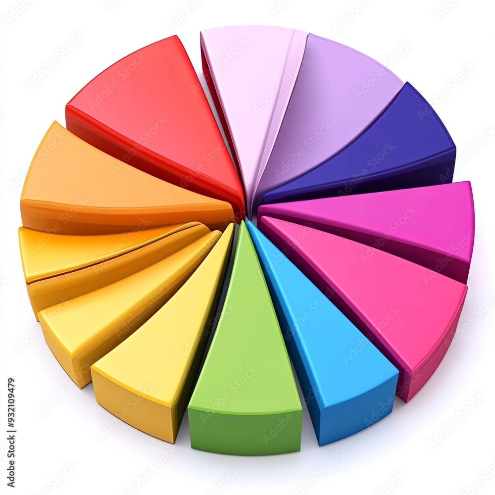 Obraz premium Modern Abstract Pie Chart Featuring