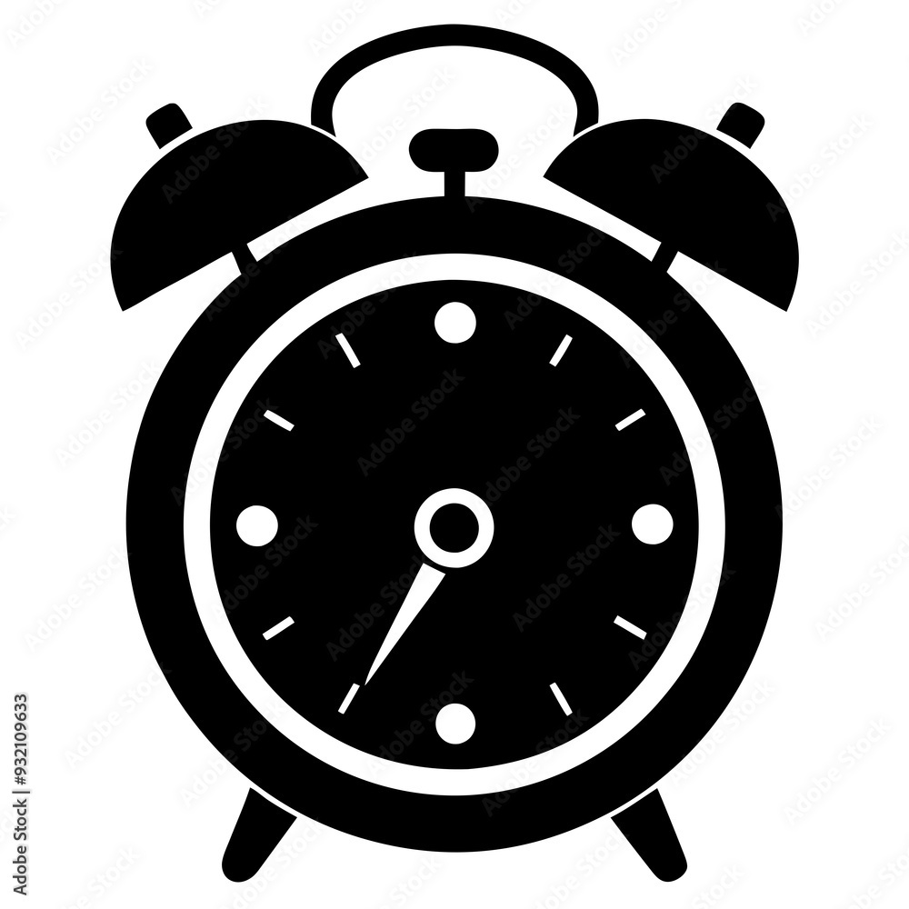 Retro alarm timepiece vector illustration.
Retro alarm timepiece vector illustration.