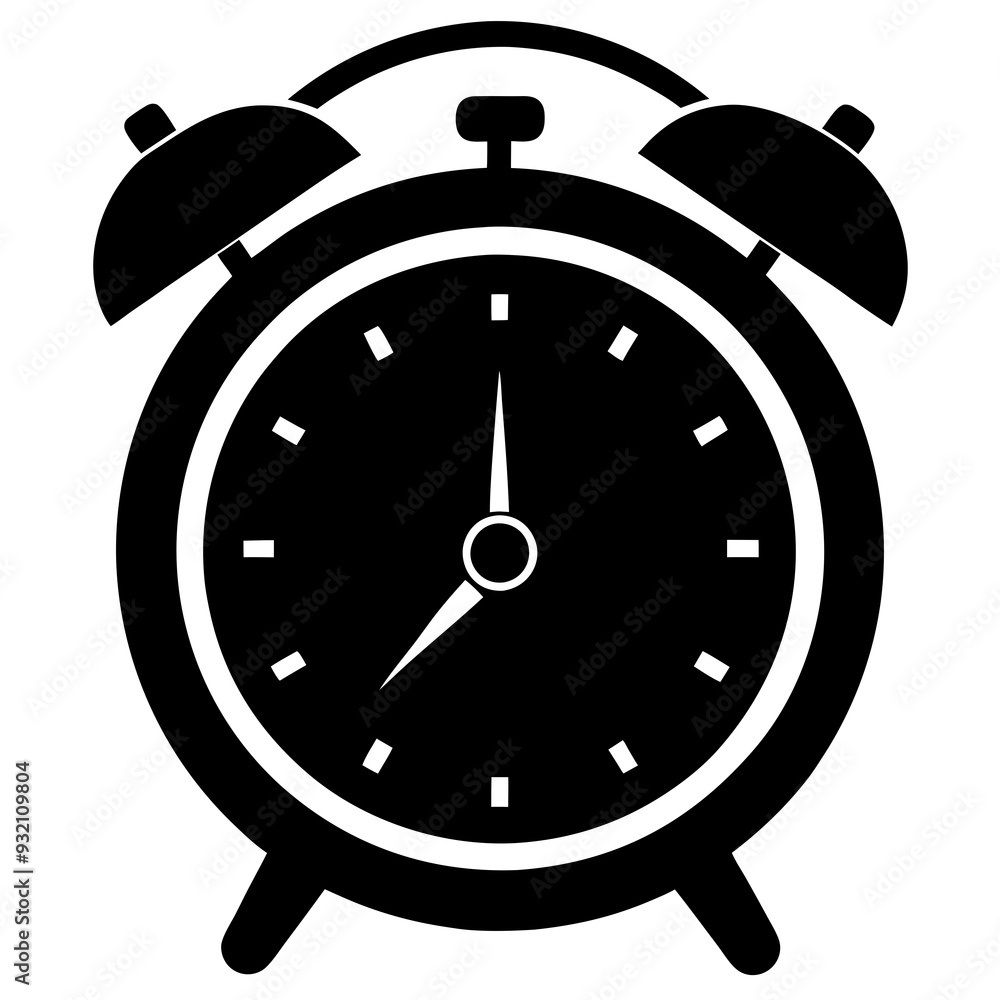Retro alarm timepiece vector illustration.
Retro alarm timepiece vector illustration.