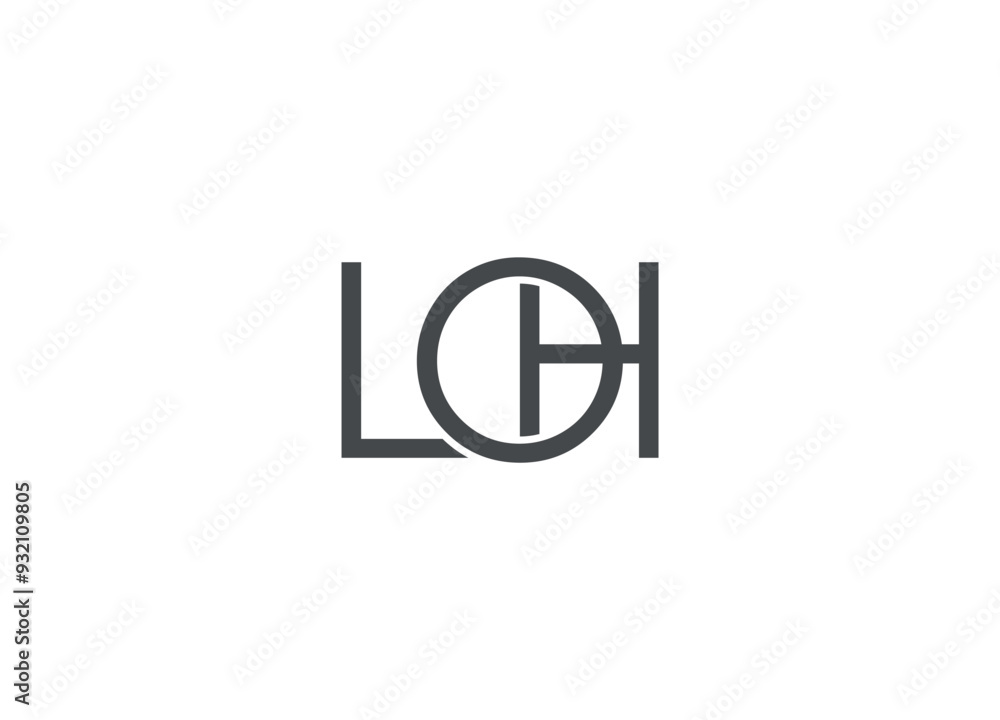 LOH logo design vector icon template with white background LOH logo design vector icon template with white background