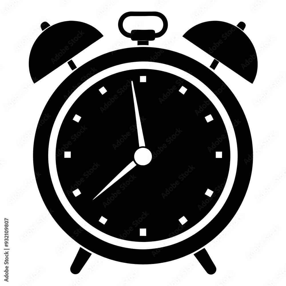 Retro alarm timepiece vector illustration.
Retro alarm timepiece vector illustration.