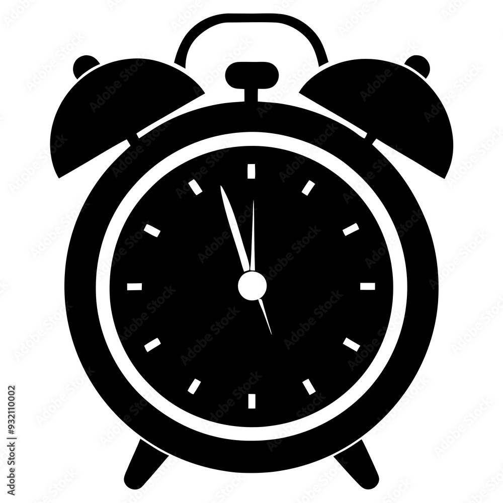 Retro alarm timepiece vector illustration.
Retro alarm timepiece vector illustration.