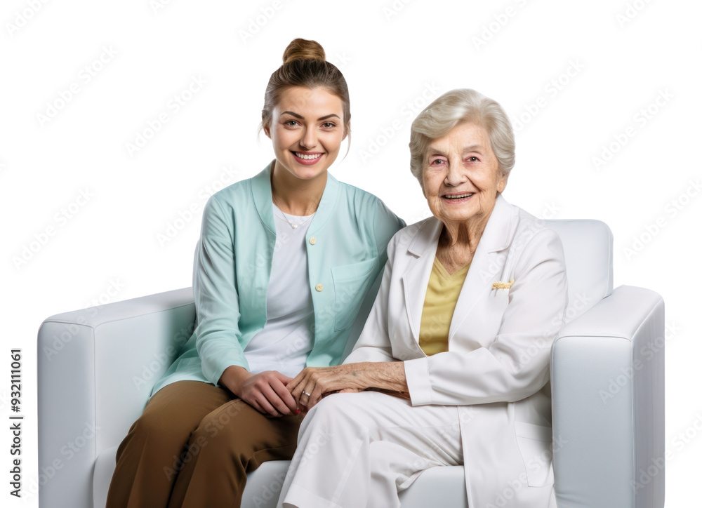 Obraz premium PNG Sitting patient adult smile.