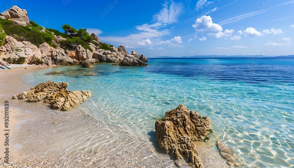 Beautiful beach with crystal clear turquoise water Beautiful beach with crystal clear turquoise water
