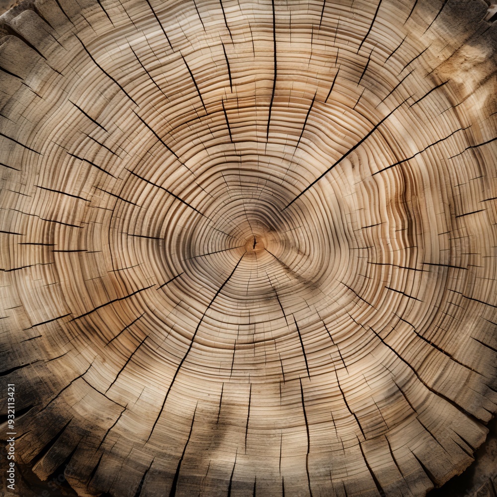Close-Up View of Tree Rings: Natural Wood Texture and Pattern Close-Up View of Tree Rings: Natural Wood Texture and Pattern