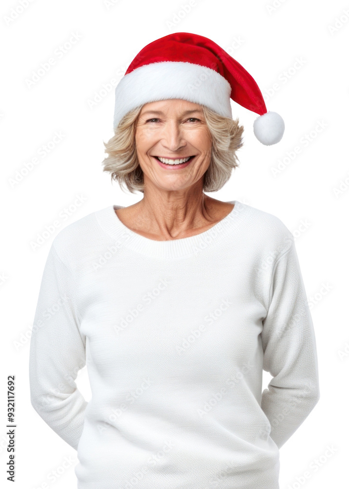 PNG Wearing christmas hat sweater photography portrait. PNG Wearing christmas hat sweater photography portrait.