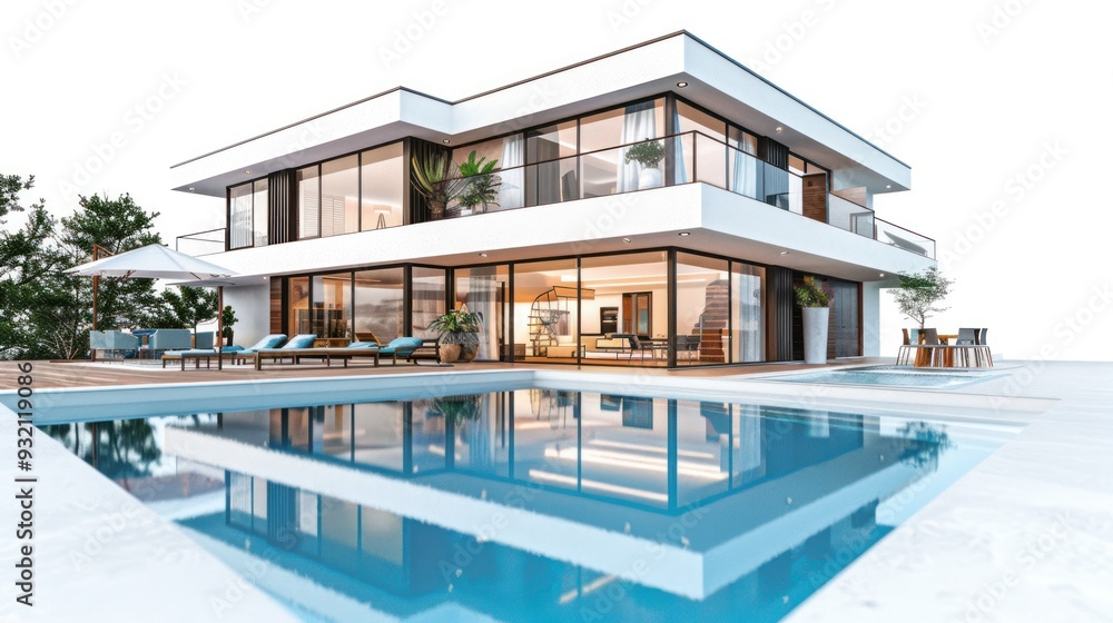 Fototapeta premium Modern Luxury Villa with Pool
