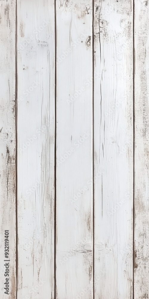 Textured wooden planks with a weathered white finish Textured wooden planks with a weathered white finish