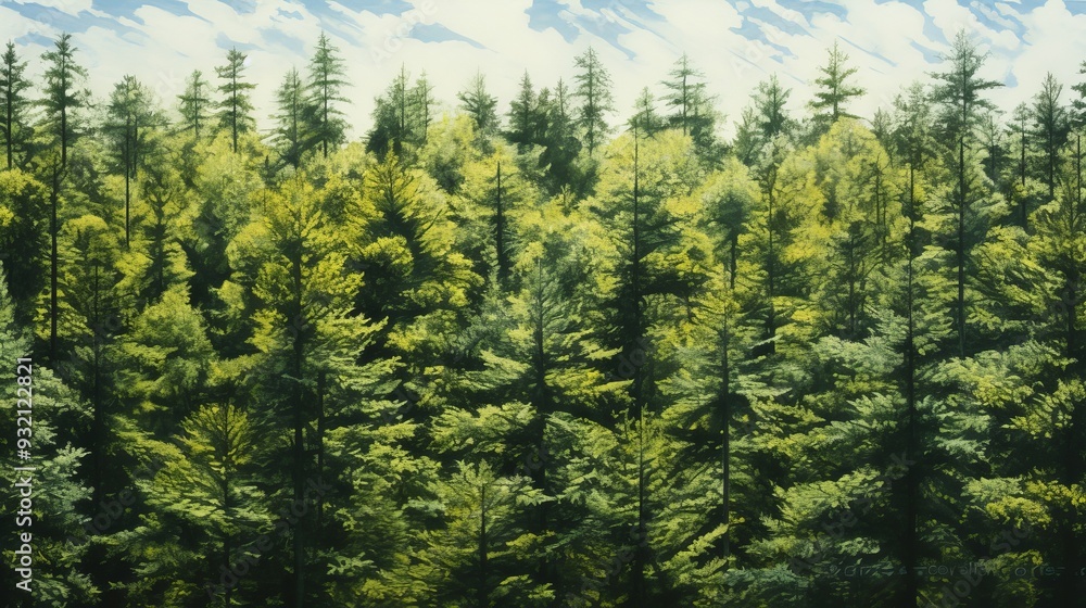 Lush Green Forest Canopy - Nature Photography Lush Green Forest Canopy - Nature Photography
