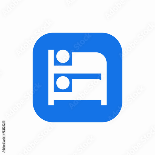 bunk bed bedroom icon sign