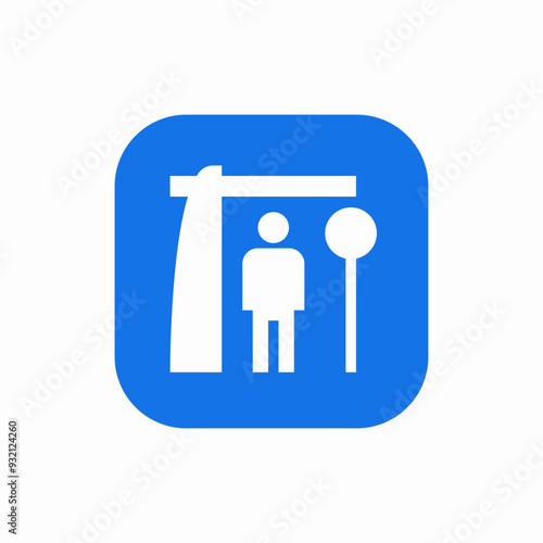 bus stop station icon sign