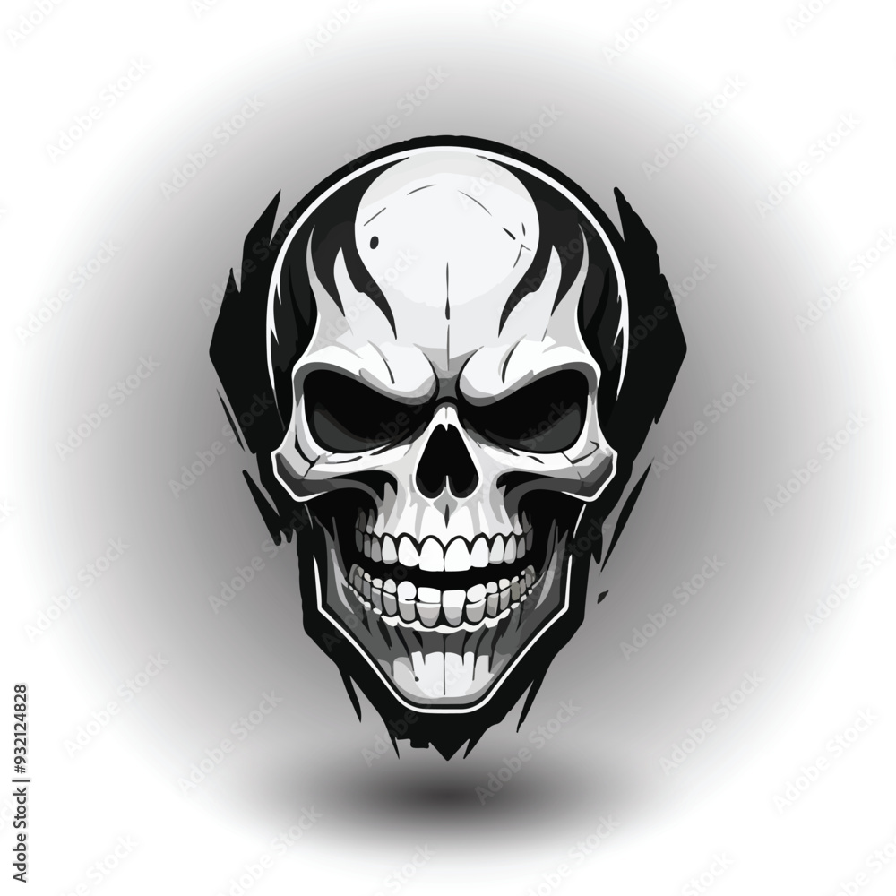 Fototapeta premium Skull in vintage stole Human skull in studio vector Ai generator