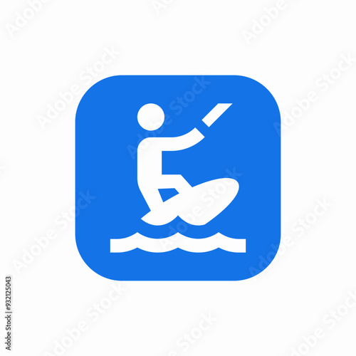 wakeboarding wetsuit wakeboard board icon