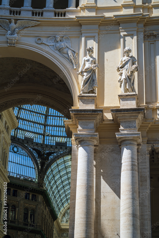 Classical Facade of Galleria Umberto I, Naples